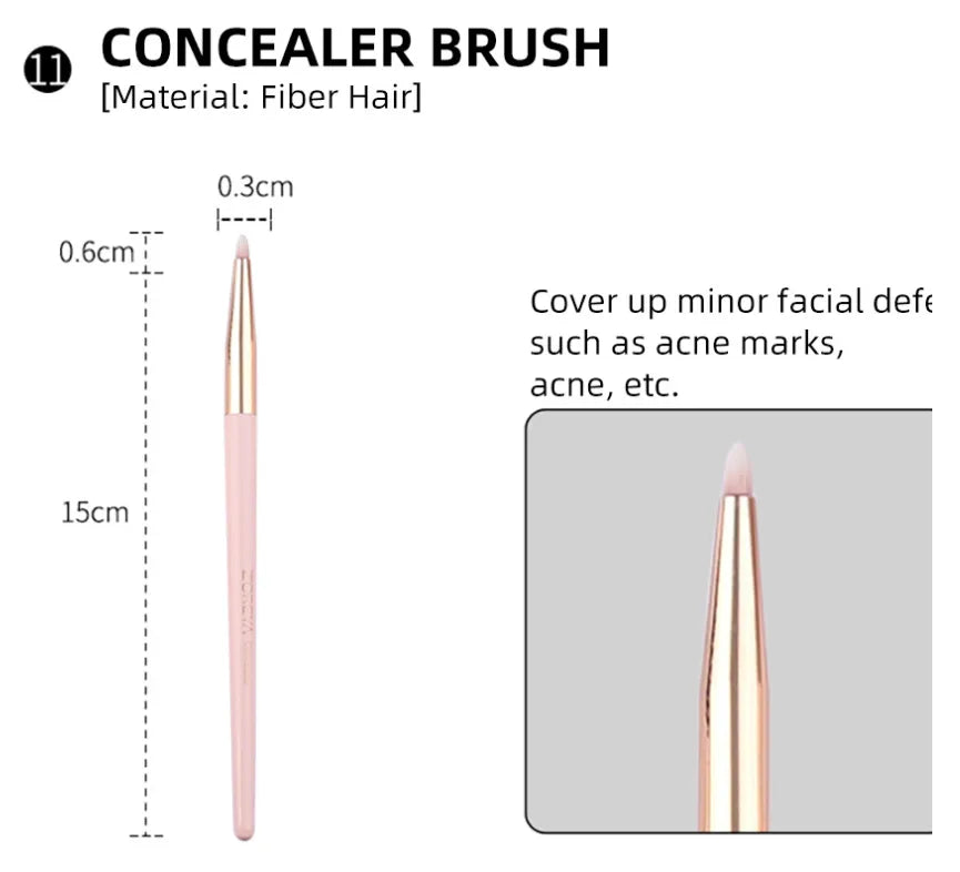 12-Piece Makeup Brush Set – Soft Bristle Beauty Kit
