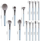 14-Piece Wooden Handle Makeup Brush Set