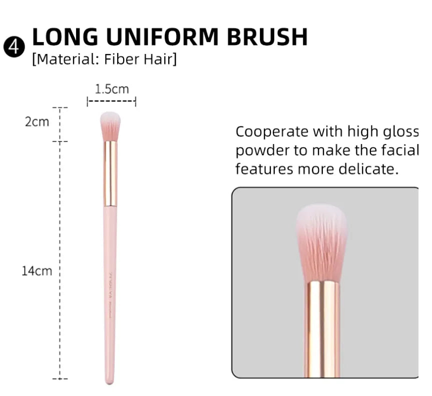 12-Piece Makeup Brush Set – Soft Bristle Beauty Kit