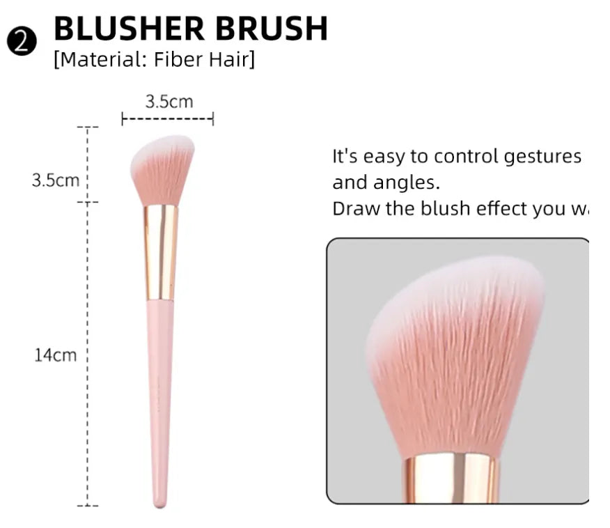 12-Piece Makeup Brush Set – Soft Bristle Beauty Kit