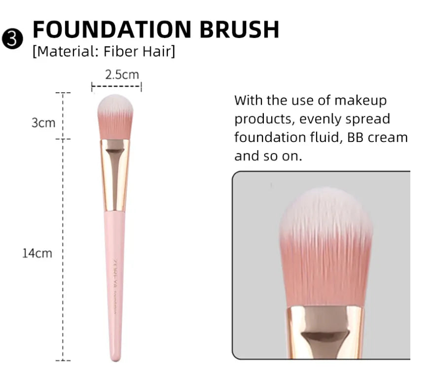 12-Piece Makeup Brush Set – Soft Bristle Beauty Kit