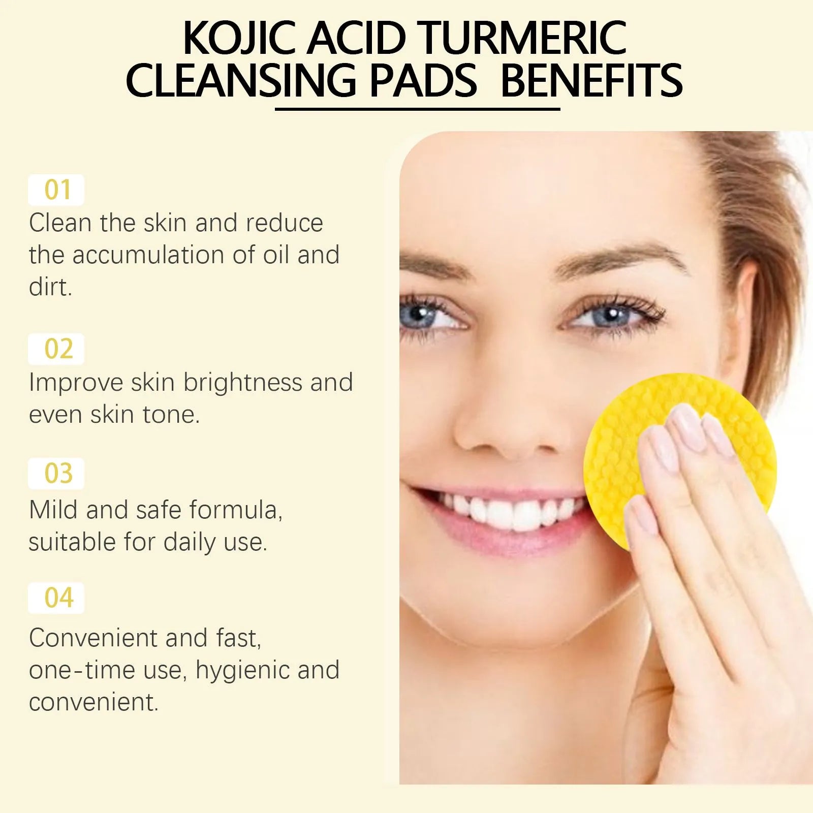 Turmeric Cleansing Pads – Gentle Exfoliating & Pore Care