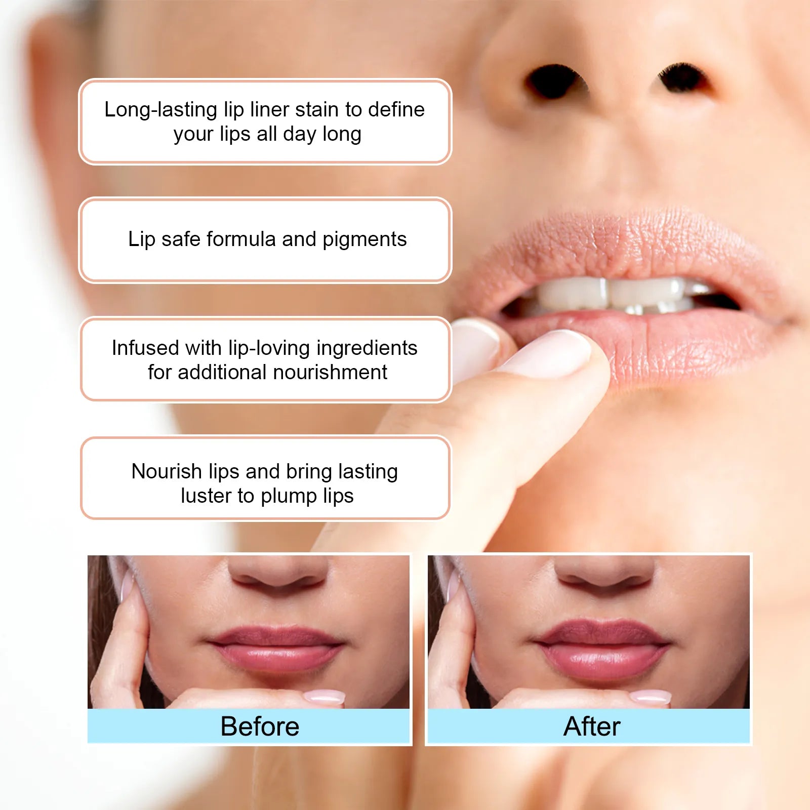 Peel-Off Lip Liner – Long-Lasting Plump Color